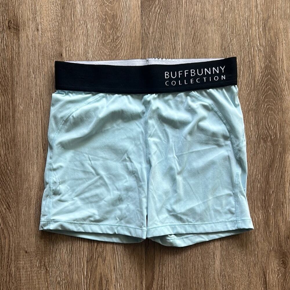 BuffBunny Sky Blue Demi Combat Shorts Size Medium